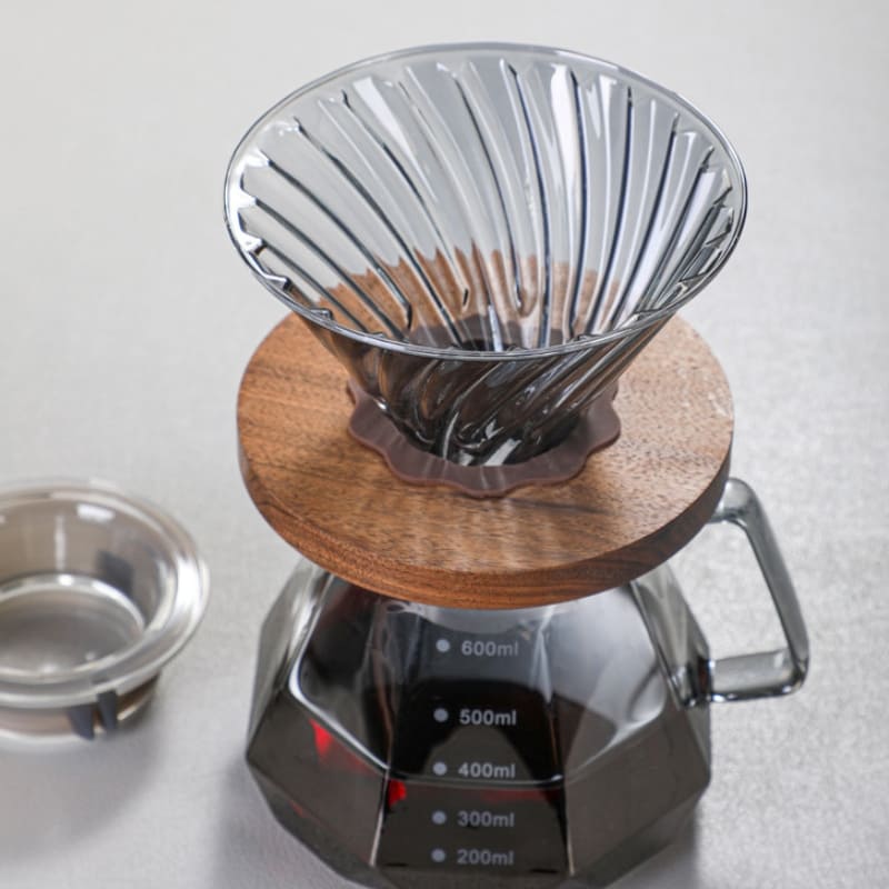 Bule de Café Vidro Borossilicato Coador de Café Hario V60 Dechouzz