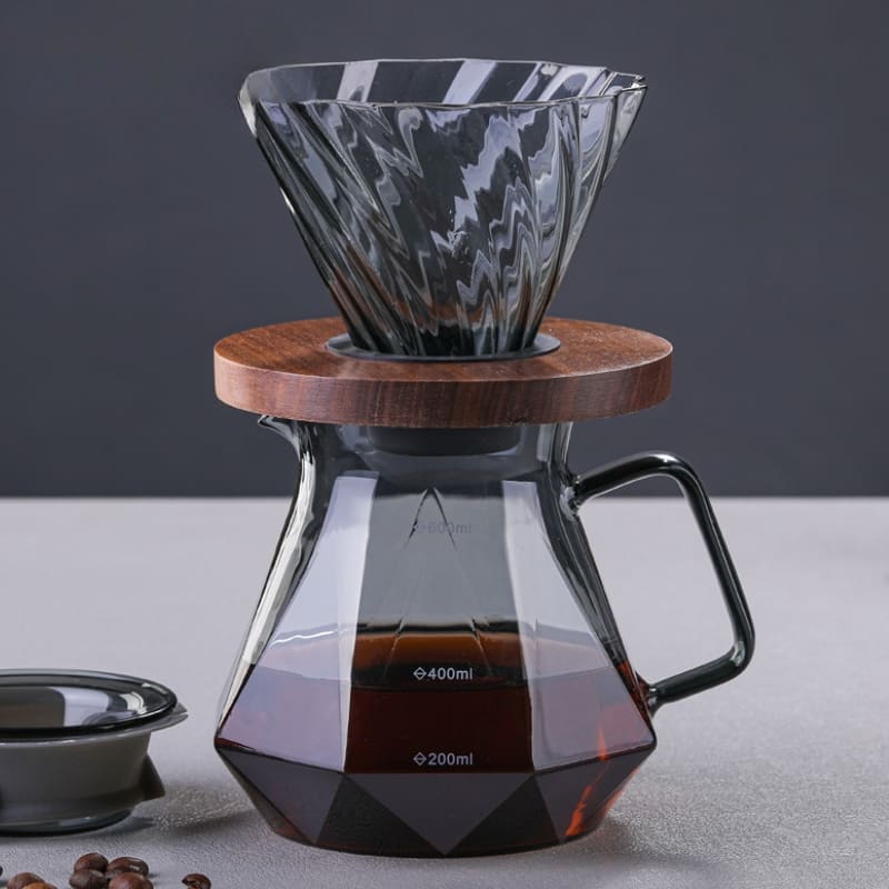 Bule de Café Vidro Borossilicato Coador de Café Hario V60 Dechouzz