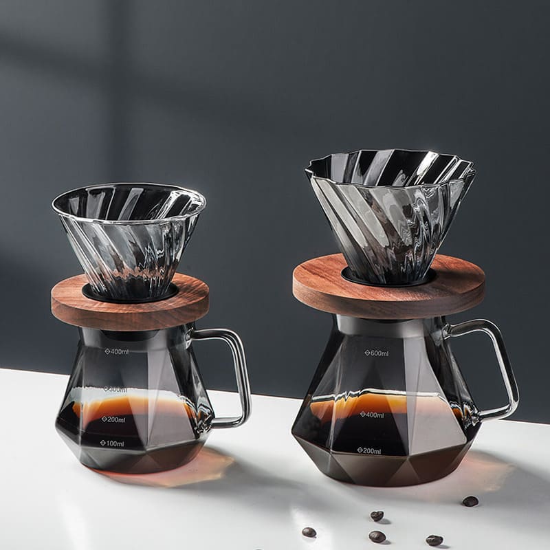 Bule de Café Vidro Borossilicato Coador de Café Hario V60 Dechouzz