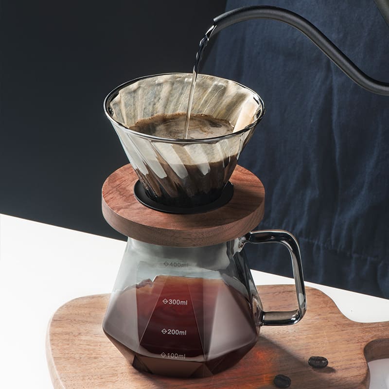 Bule de Café Vidro Borossilicato Coador de Café Hario V60 Dechouzz