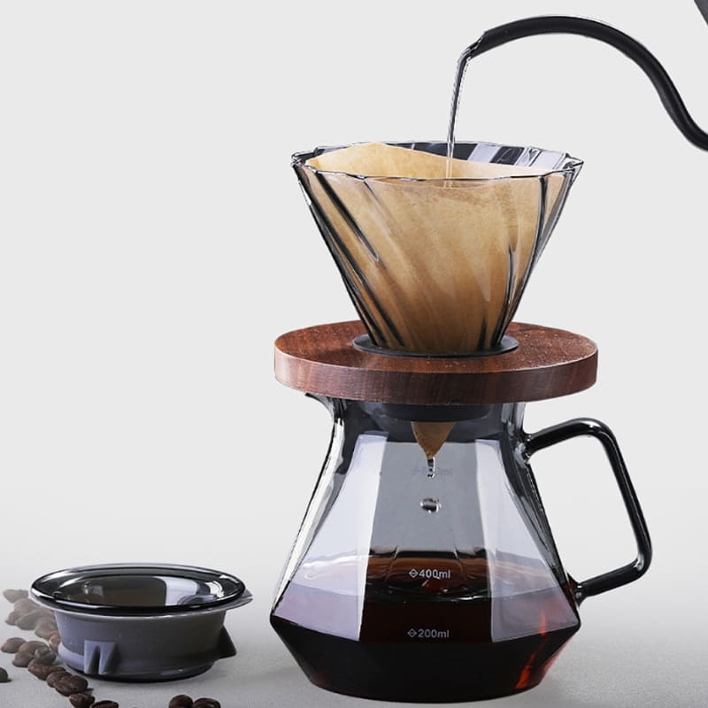 Bule de Café Vidro Borossilicato Coador de Café Hario V60 Dechouzz