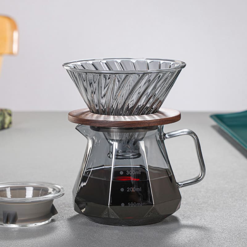 Bule de Café Vidro Borossilicato Coador de Café Hario V60 Dechouzz