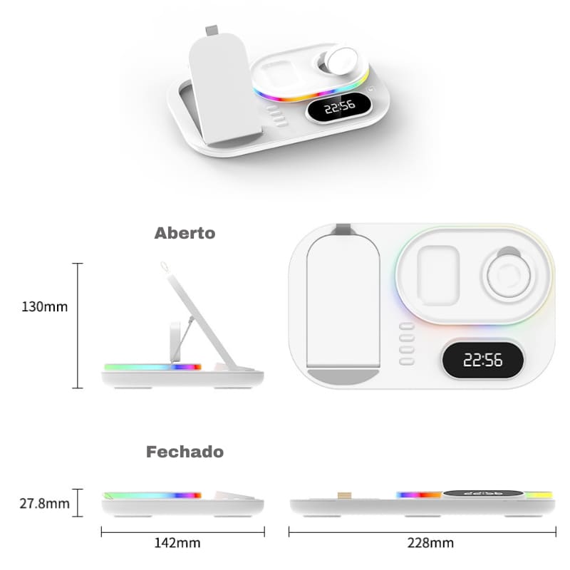 Carregador por Indução Sem Fio para Iphone Samsung Huawei Dechouzz