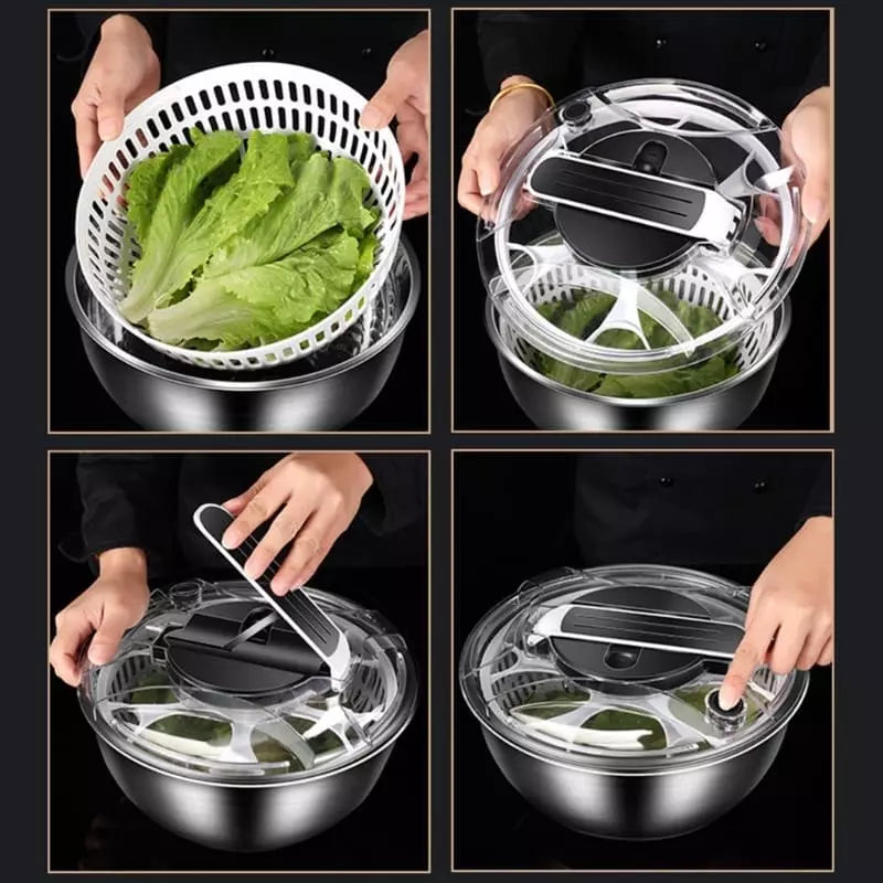 Centrifuga Secadora de Salada Bowl Inox Dechouzz