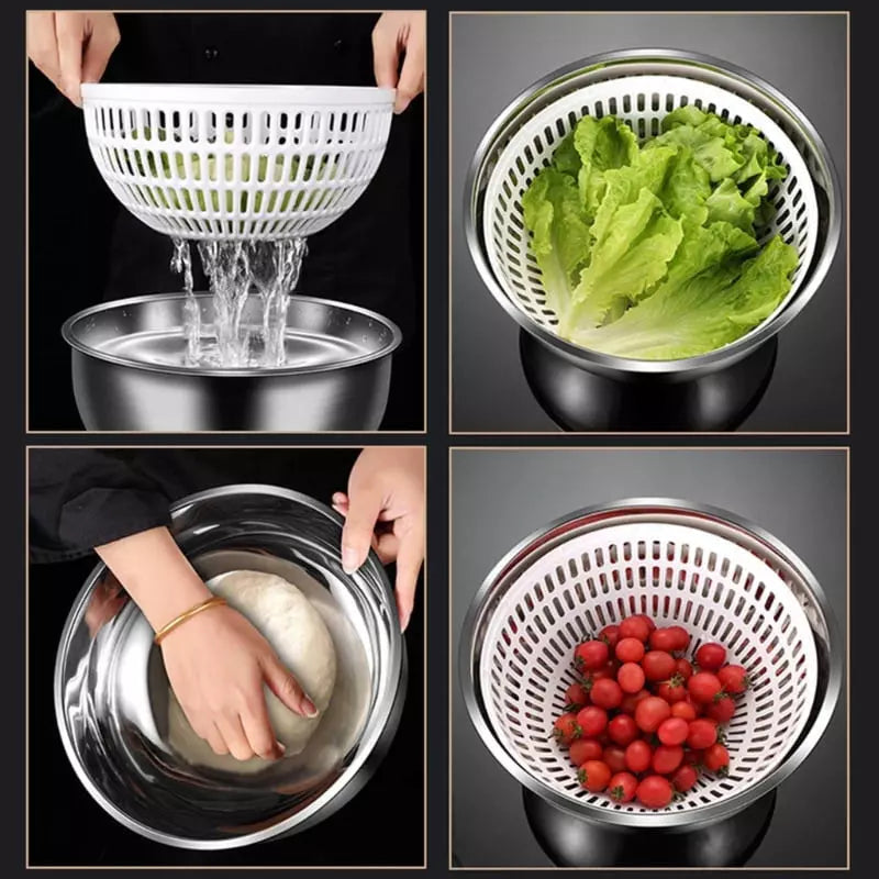 Centrifuga Secadora de Salada Bowl Inox Dechouzz