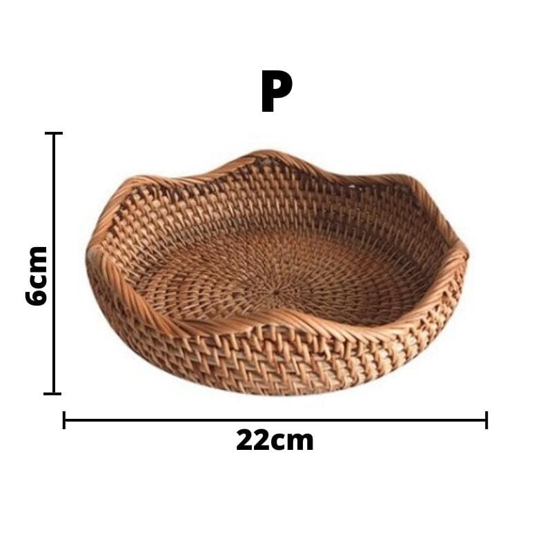 Cesta de Vime em Rattan Feita a Mão Dechouzz