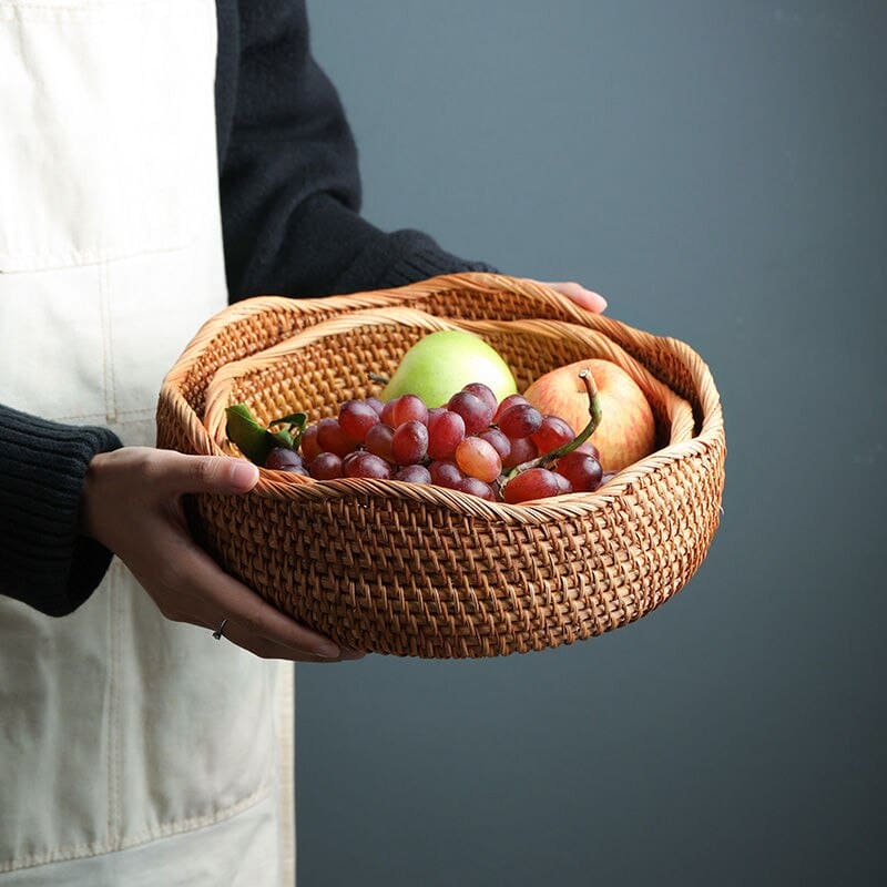 Cesta de Vime em Rattan Feita a Mão Dechouzz