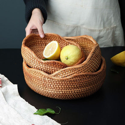 Cesta de Vime em Rattan Feita a Mão Dechouzz