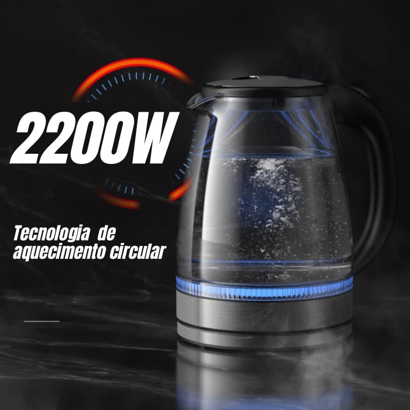 Chaleira Elétrica 2L Borossilicato 110v/220v Dechouzz