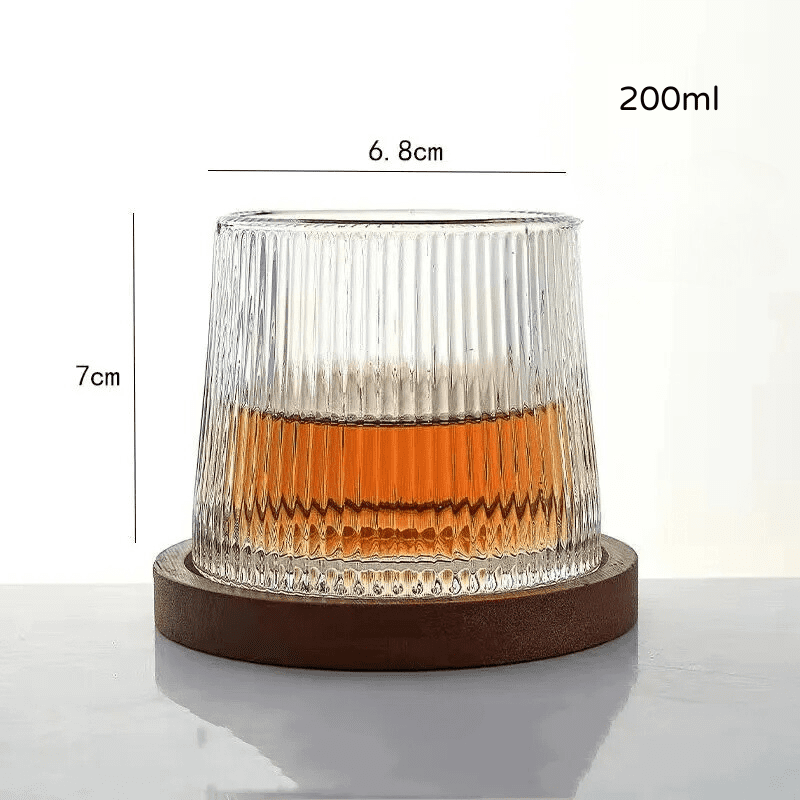 Copo de Whisky Cristal com Base Rotativo Dechouzz