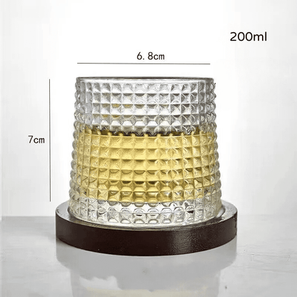 Copo de Whisky Cristal com Base Rotativo Dechouzz