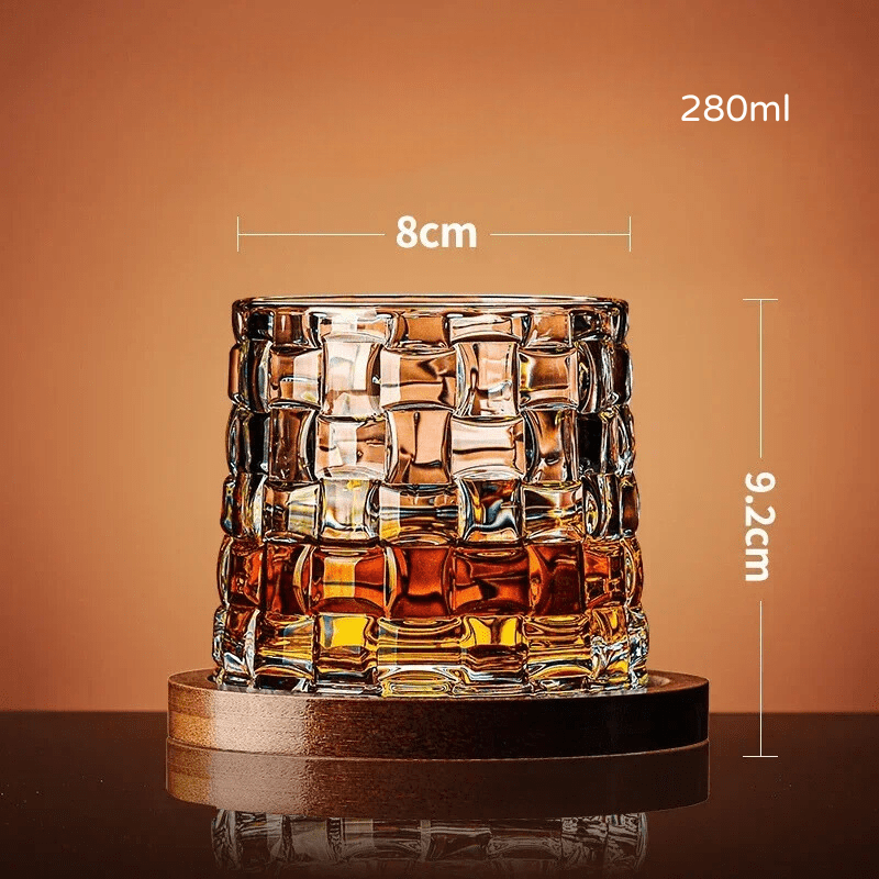 Copo de Whisky Cristal com Base Rotativo Dechouzz