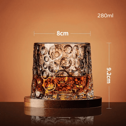 Copo de Whisky Cristal com Base Rotativo Dechouzz