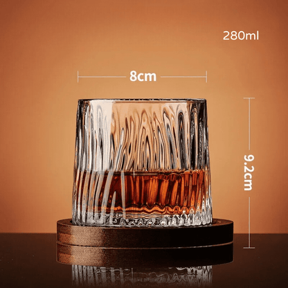 Copo de Whisky Cristal com Base Rotativo Dechouzz