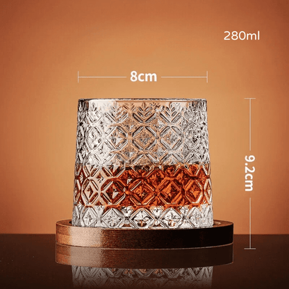 Copo de Whisky Cristal com Base Rotativo Dechouzz