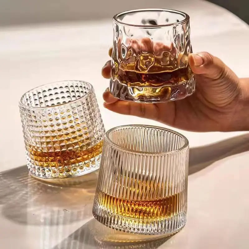 Copo de Whisky Cristal com Base Rotativo Dechouzz