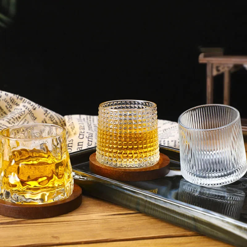 Copo de Whisky Cristal com Base Rotativo Dechouzz