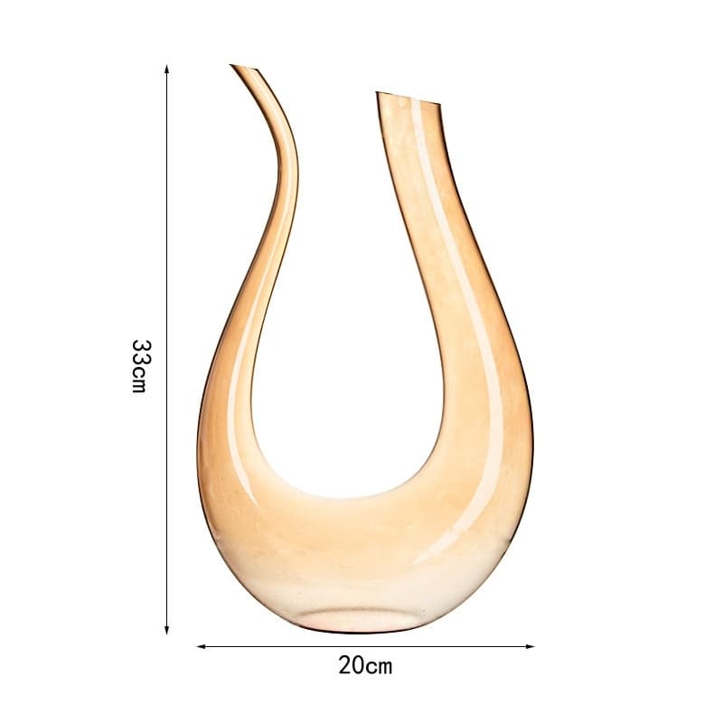 Decanter de Vinho de Vidro Cisne Ambar Dechouzz