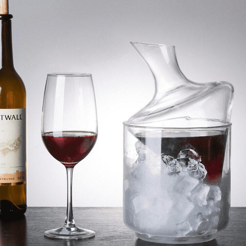 Decanter de Vinho e Whisky + Balde de Gelo Vidro Dechouzz