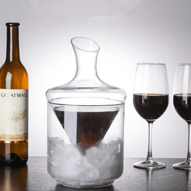 Decanter de Vinho e Whisky + Balde de Gelo Vidro Dechouzz