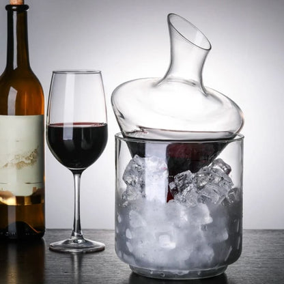 Decanter de Vinho e Whisky + Balde de Gelo Vidro Dechouzz