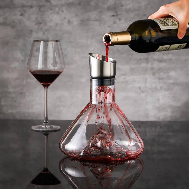 Decanter de Vinho Vidro Iceberg Aerador Dechouzz