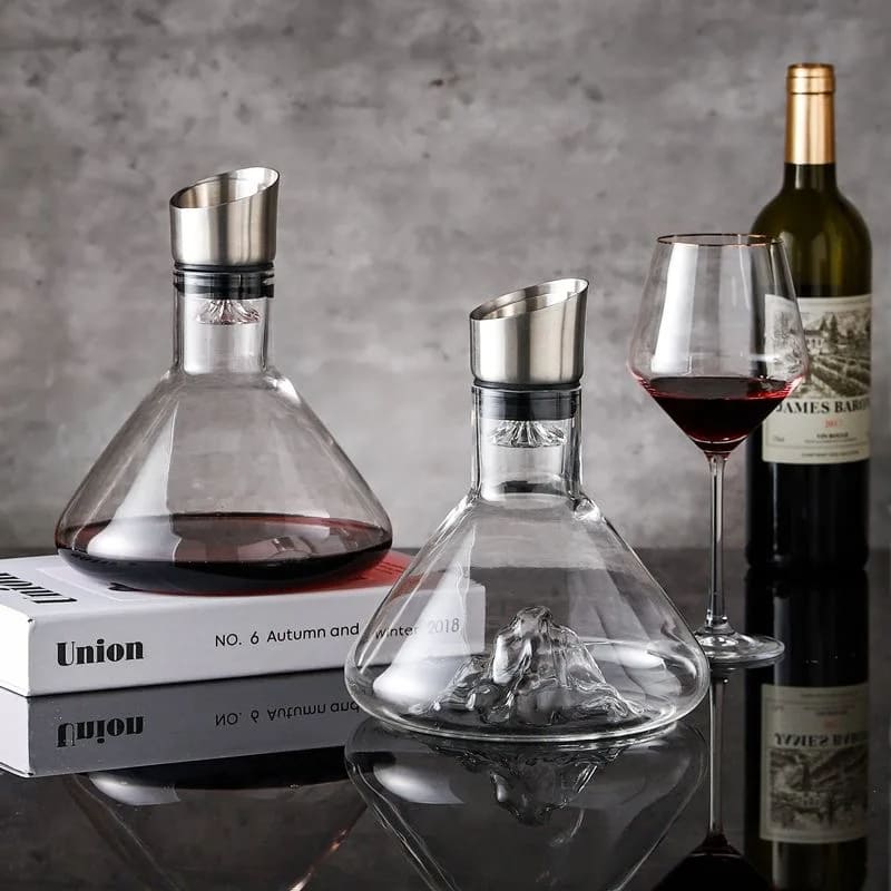 Decanter de Vinho Vidro Iceberg Aerador Dechouzz