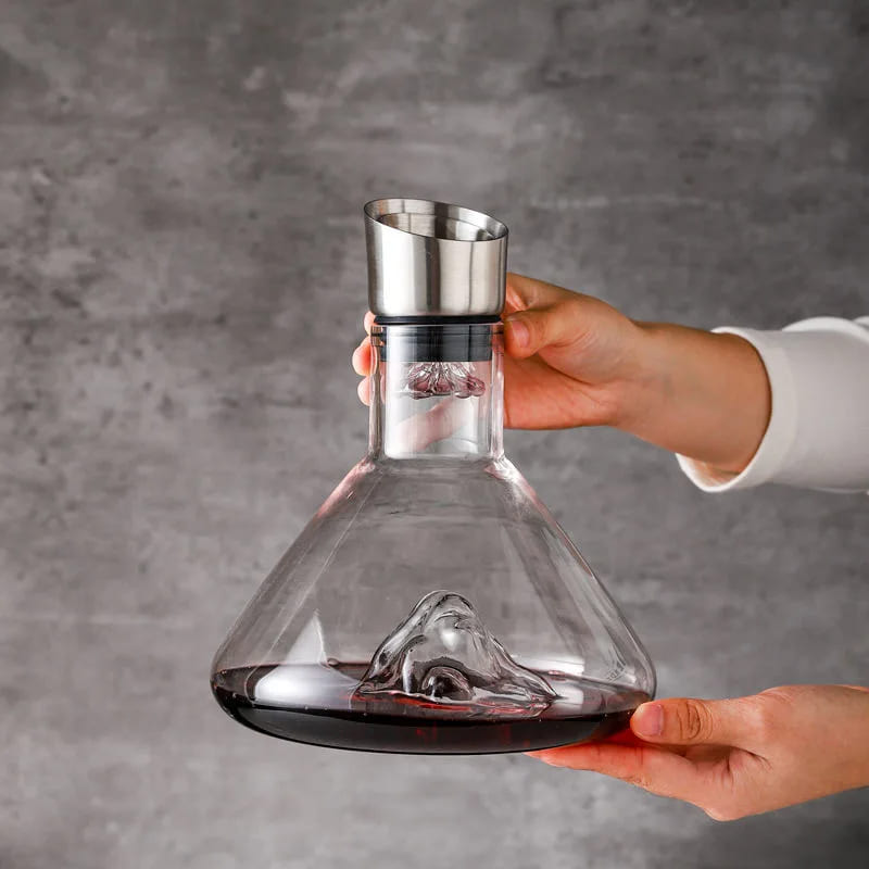 Decanter de Vinho Vidro Iceberg Aerador Dechouzz