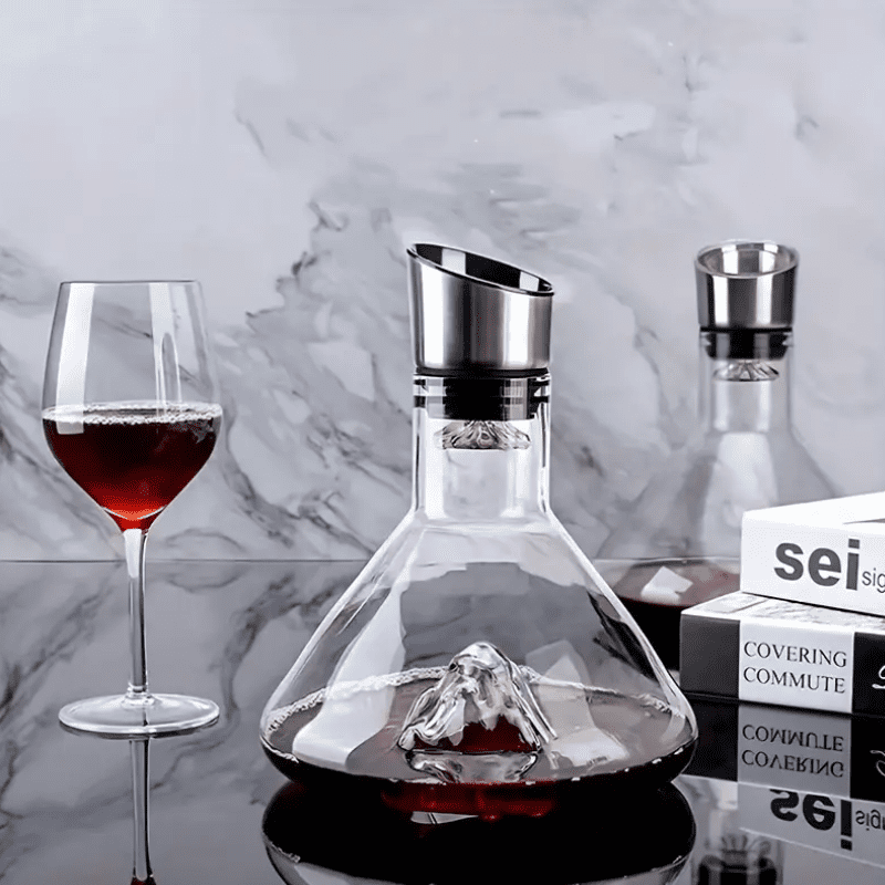 Decanter de Vinho Vidro Iceberg Aerador Dechouzz