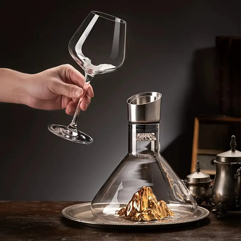 Decanter de Vinho Vidro Iceberg Aerador Dechouzz