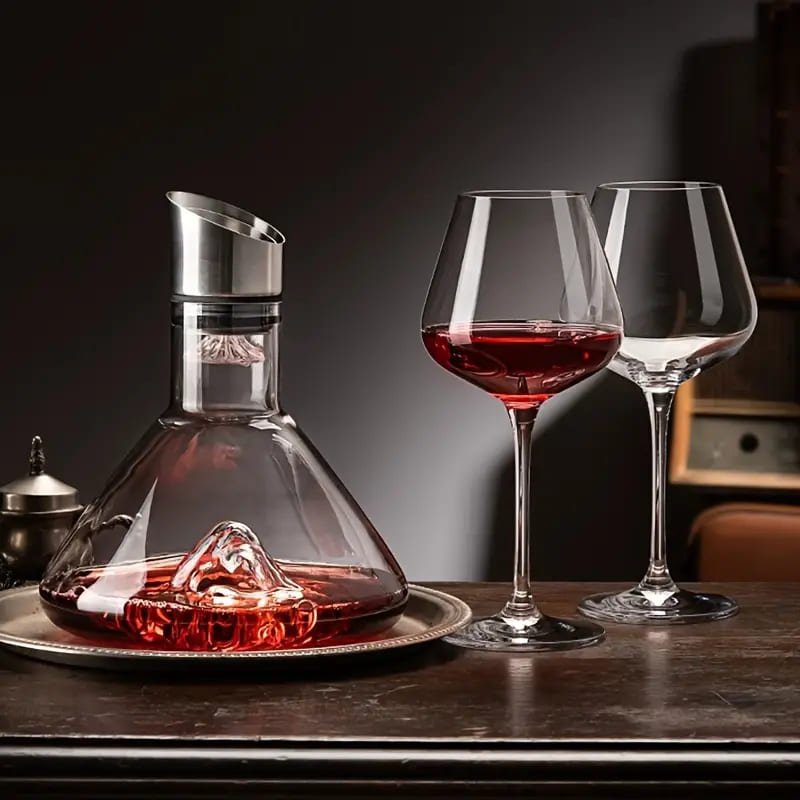 Decanter de Vinho Vidro Iceberg Aerador Dechouzz