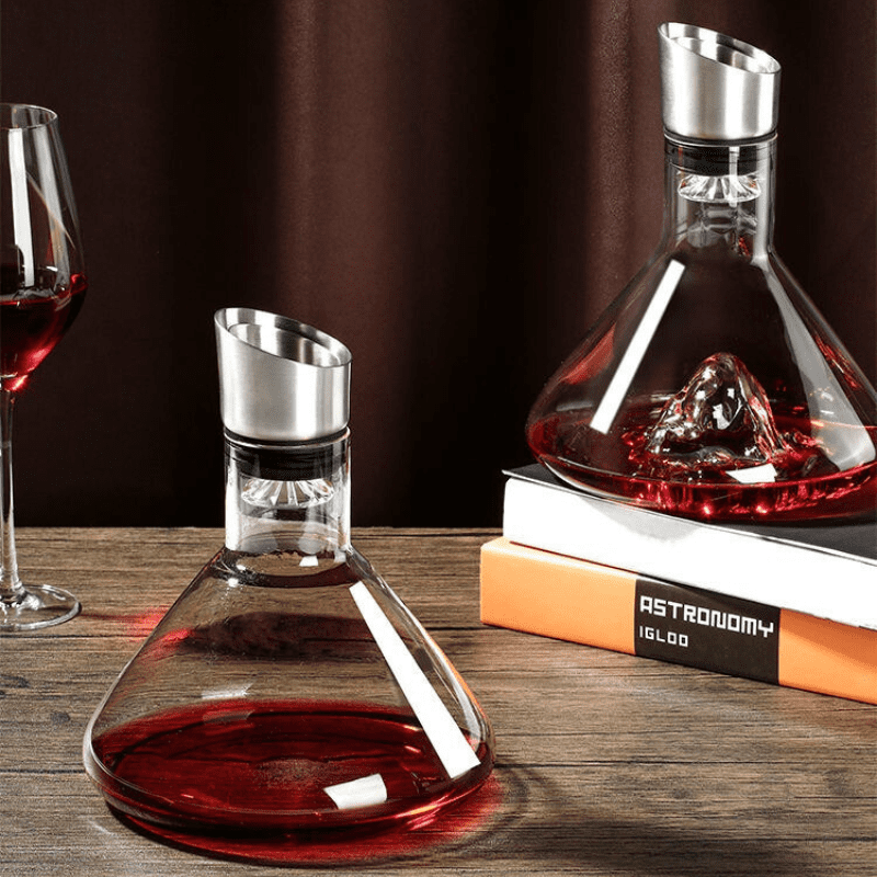 Decanter de Vinho Vidro Iceberg Aerador Dechouzz