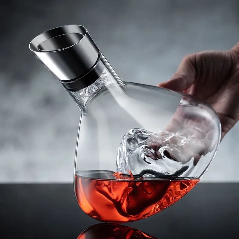 Decanter de Vinho Vidro Iceberg Aerador Dechouzz