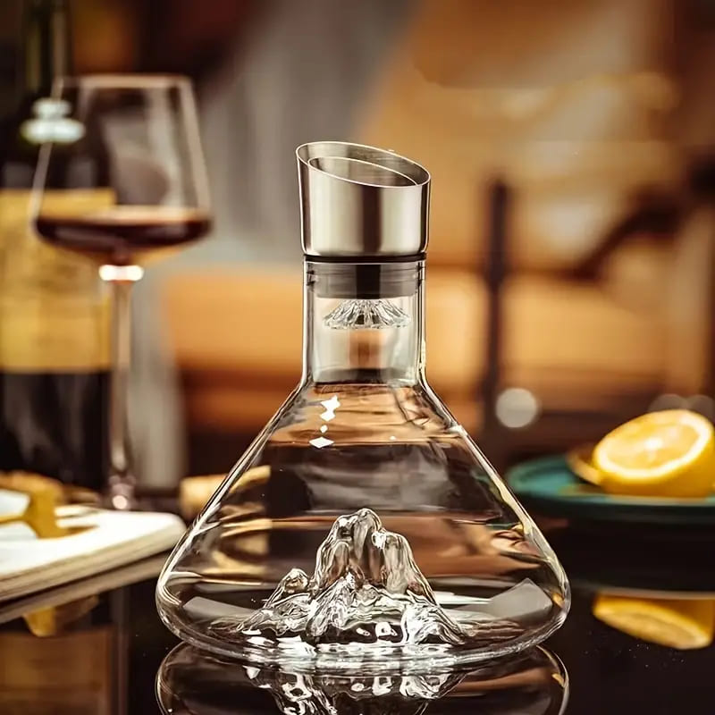 Decanter de Vinho Vidro Iceberg Aerador Dechouzz