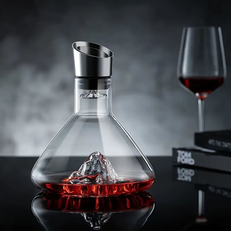 Decanter de Vinho Vidro Iceberg Aerador Dechouzz