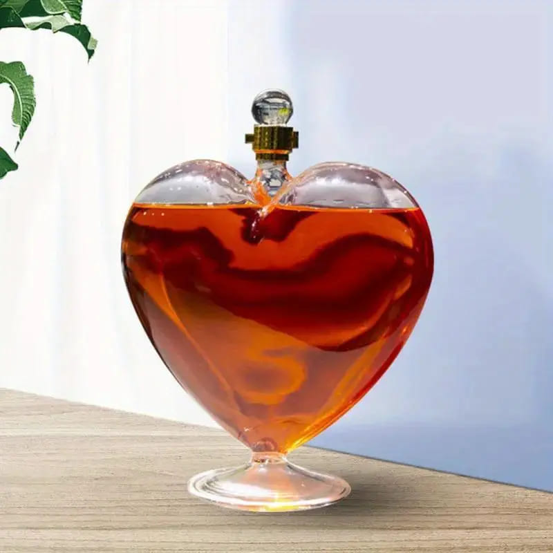 Decanter de Vinho Whisky Coração Vidro Dechouzz