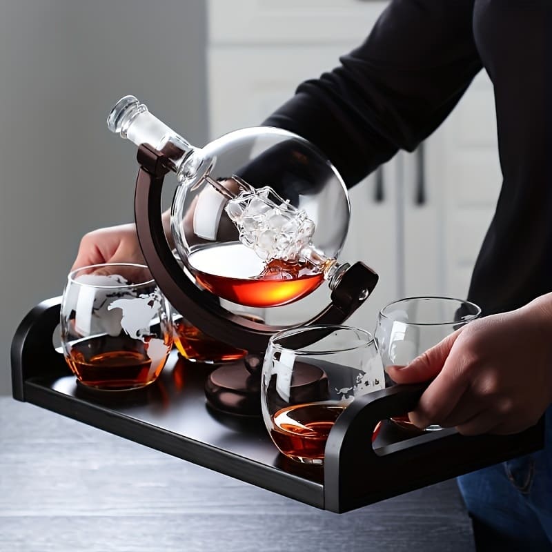 Decanter Whisky Globo de Vidro Dechouzz