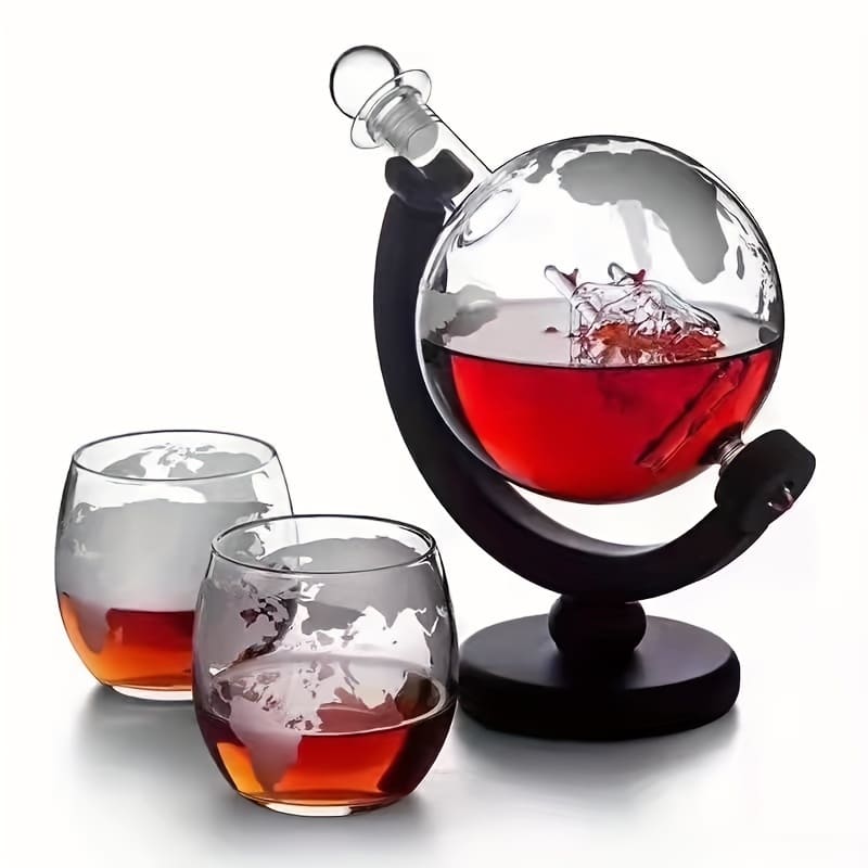 Decanter Whisky Globo de Vidro Dechouzz