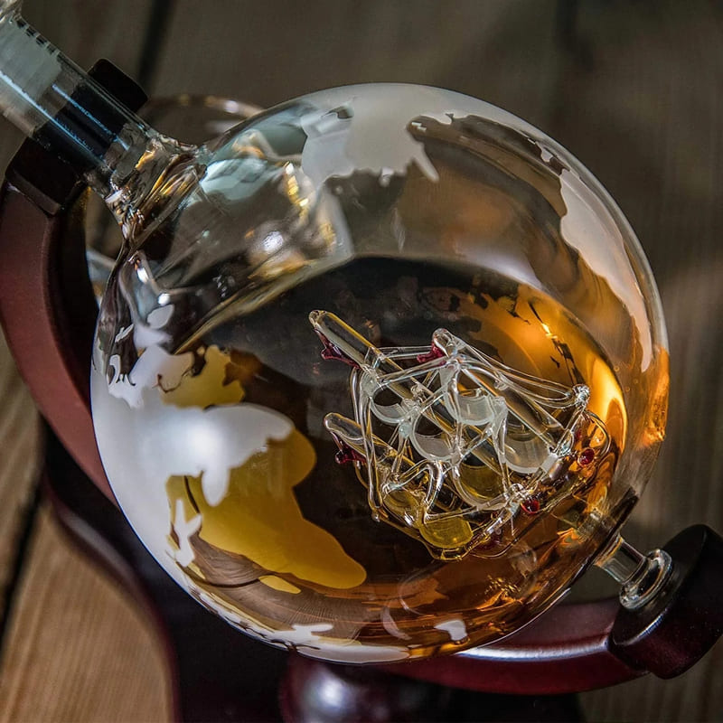 Decanter Whisky Globo de Vidro Dechouzz