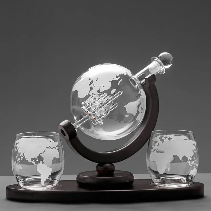 Decanter Whisky Globo de Vidro Dechouzz