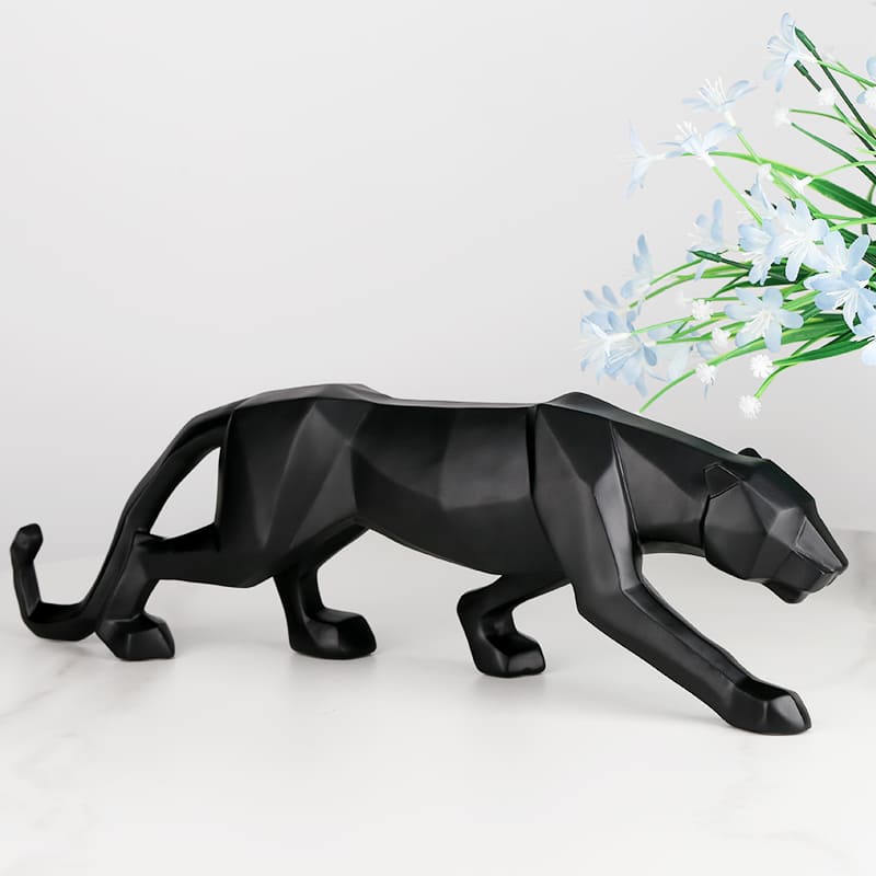 Decoração de Mesa de Resina Estátua Leopardo Dechouzz