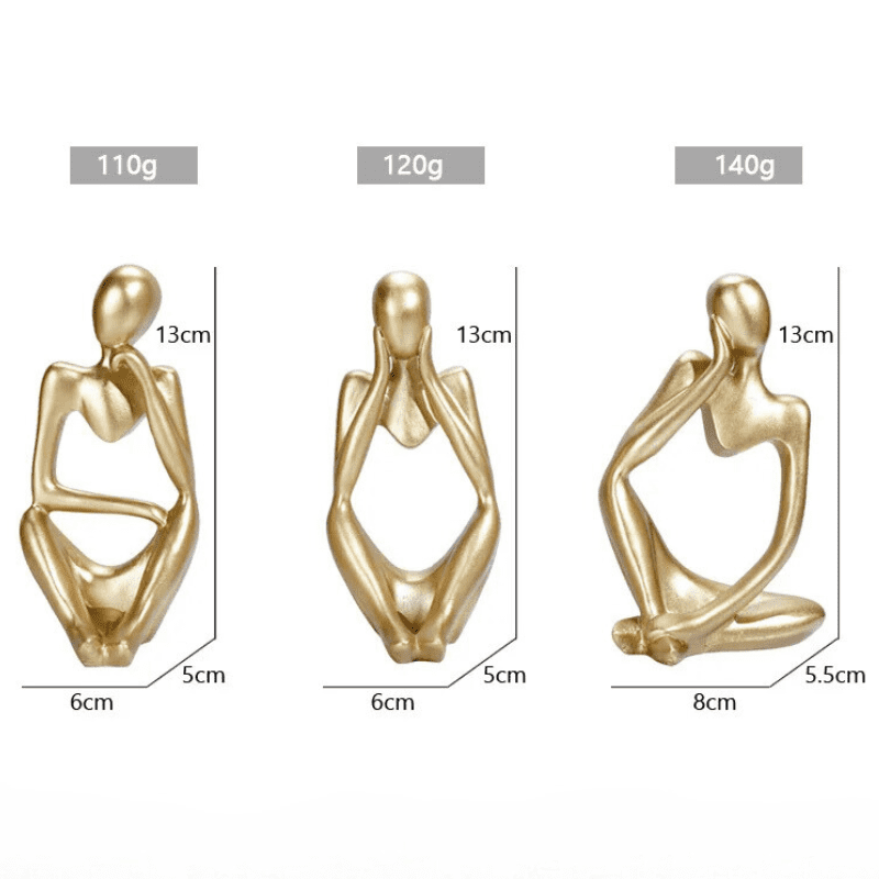 Decoração de Mesa Resina Escultura Estátua Pensador Dechouzz