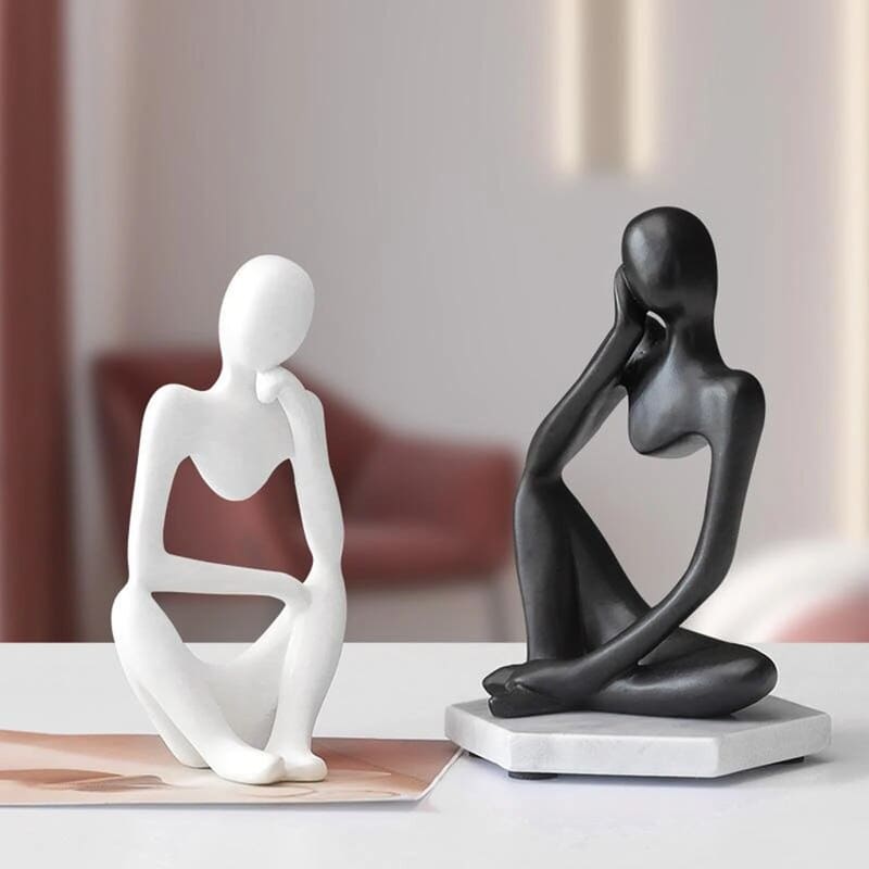 Decoração de Mesa Resina Escultura Estátua Pensador Dechouzz