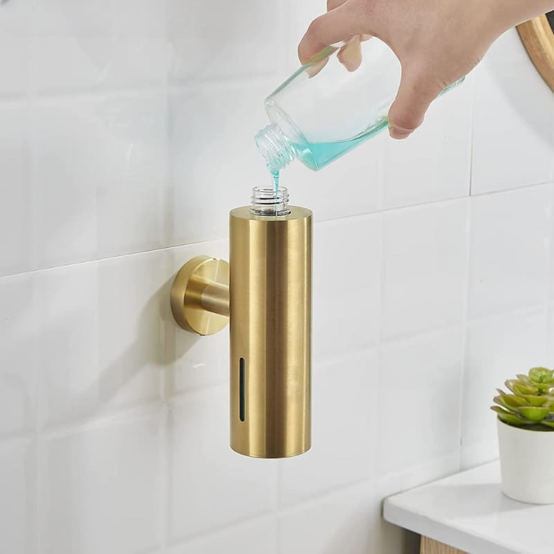 Dispenser de Sabonete + Porta Sabonete Líquido de Inox Dechouzz