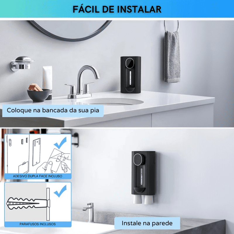 Dispenser Enxaguante Bucal Automático USB Recarregável Dechouzz