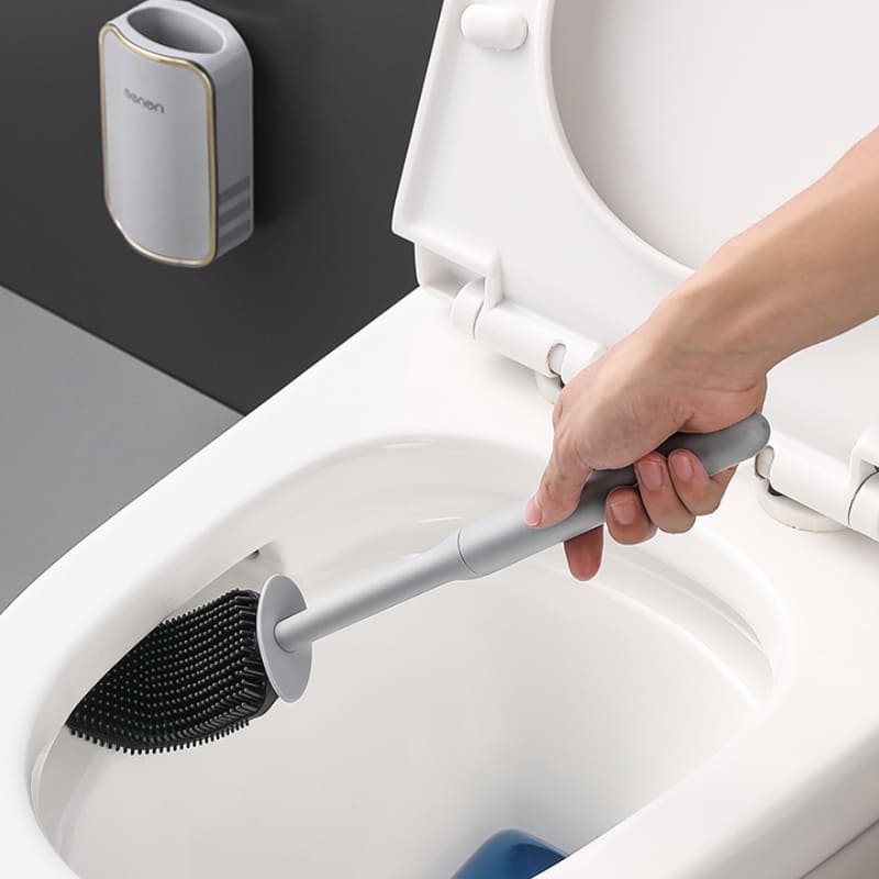 Escova Sanitária para Banheiro Silicone com Suporte Dechouzz