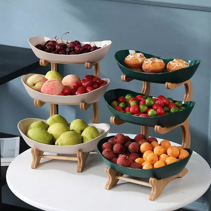 Fruteira de Mesa Cesta de Fruta Bambu Dechouzz