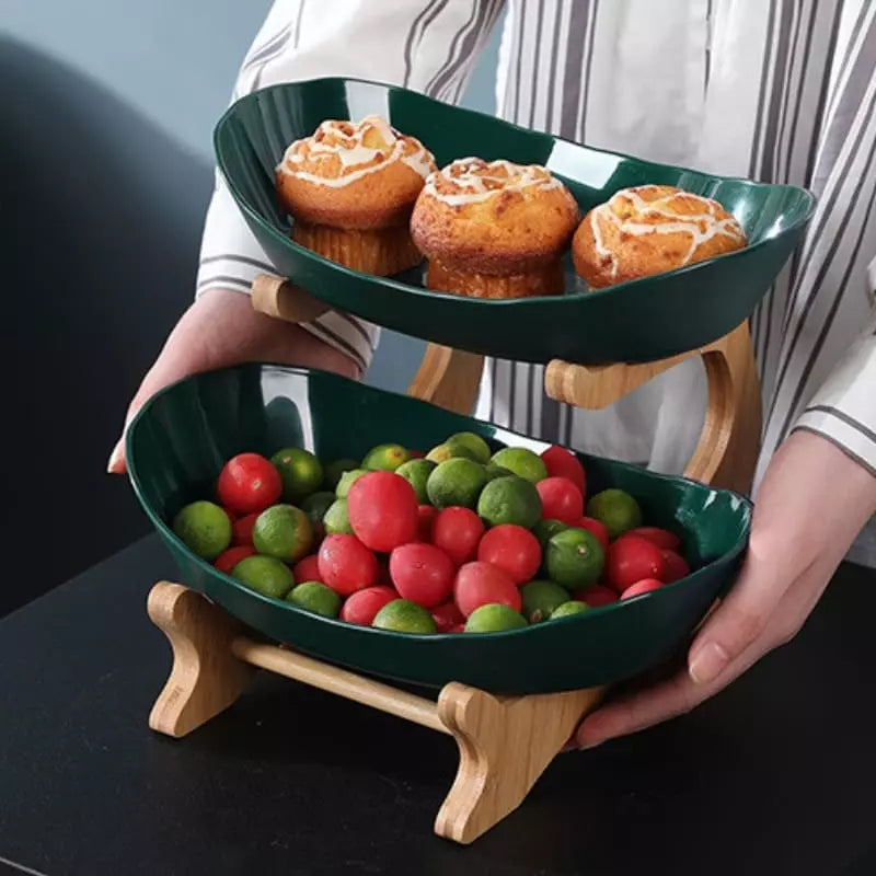 Fruteira de Mesa Cesta de Fruta Bambu Dechouzz