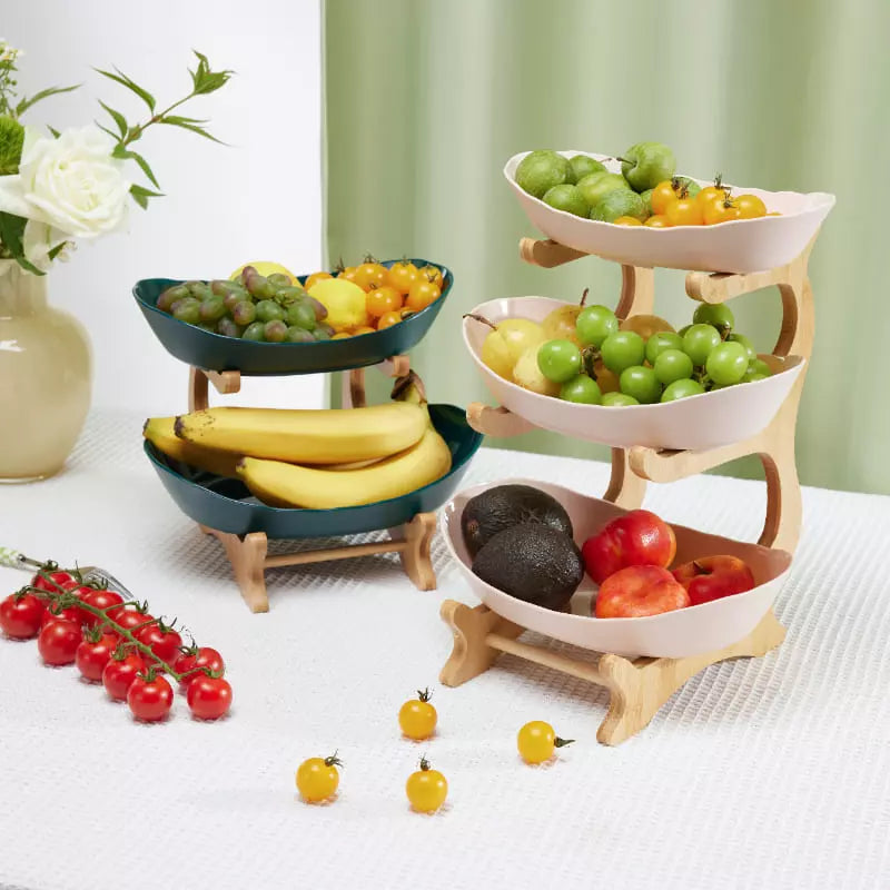 Fruteira de Mesa Cesta de Fruta Bambu Dechouzz