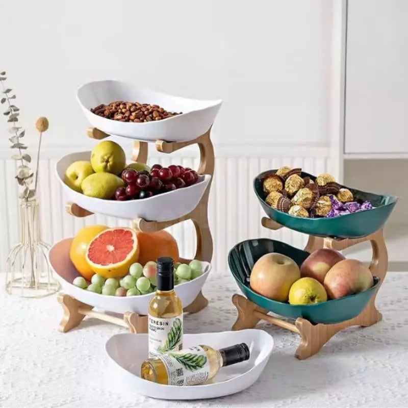 Fruteira de Mesa Cesta de Fruta Bambu Dechouzz